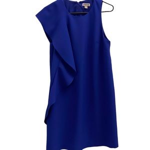 Asymmetrical blue dress